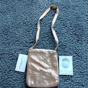 Jessica McClintock Sparkling Gold Crossbody Bag